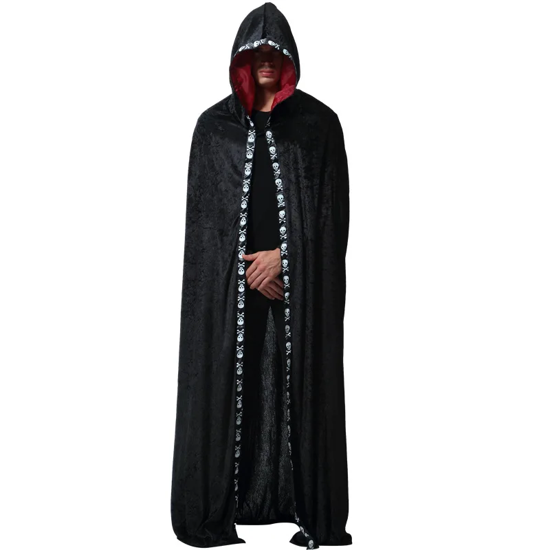 

Halloween Carnival Party Ghost Devil Robe Priest Witch Gown Medieval Cosplay Wizard Death Grim Reaper Cloak Cape Scary Costumes