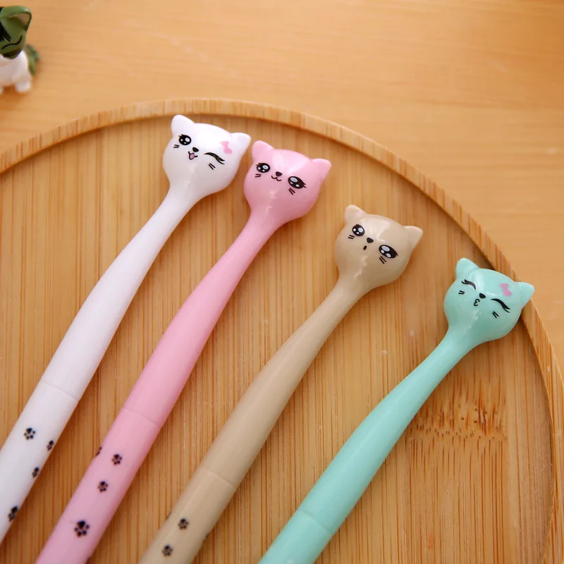 

36pcs Cute Cat Gel Pens 0.5mm Ballpoint Black Ink Roller Ball Pen Writing Stationery Girl Gifts Office School Supplies H6066