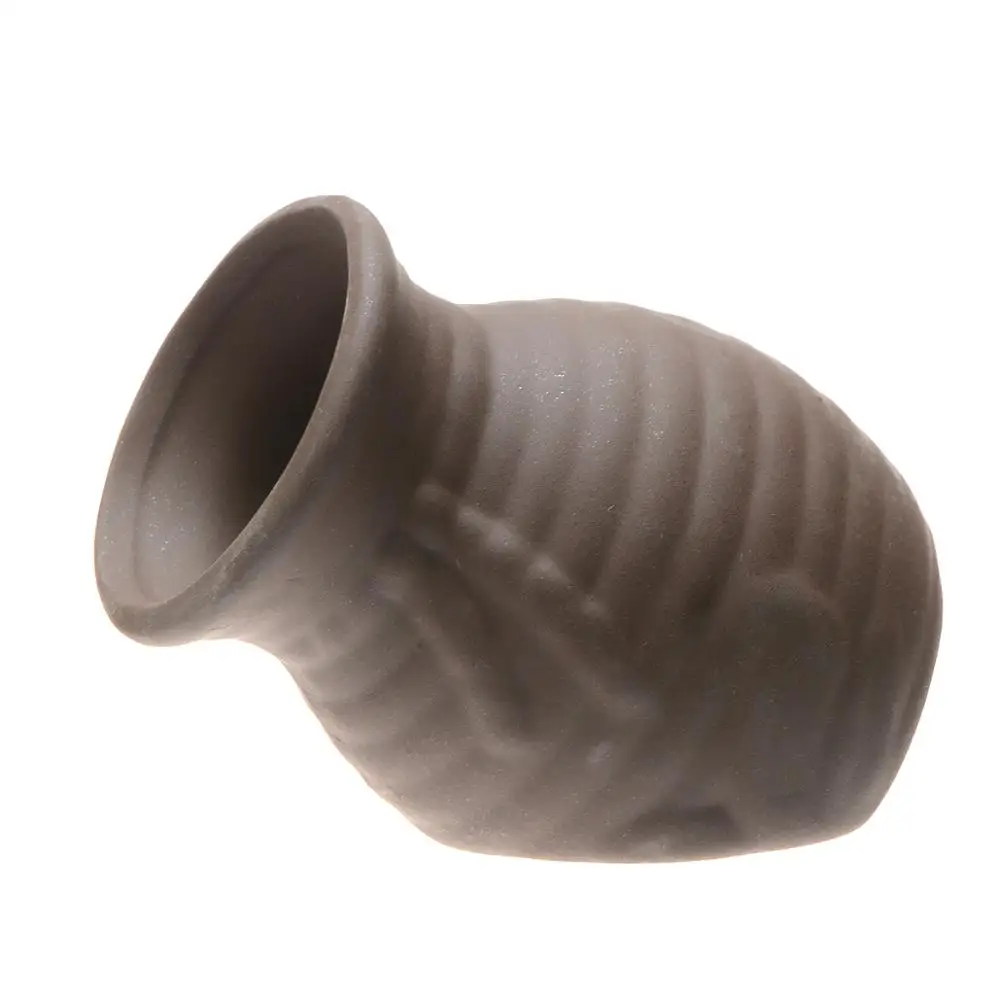 Saim аквариум орнамент керамический с одним отверстием коричневый в форме вазы