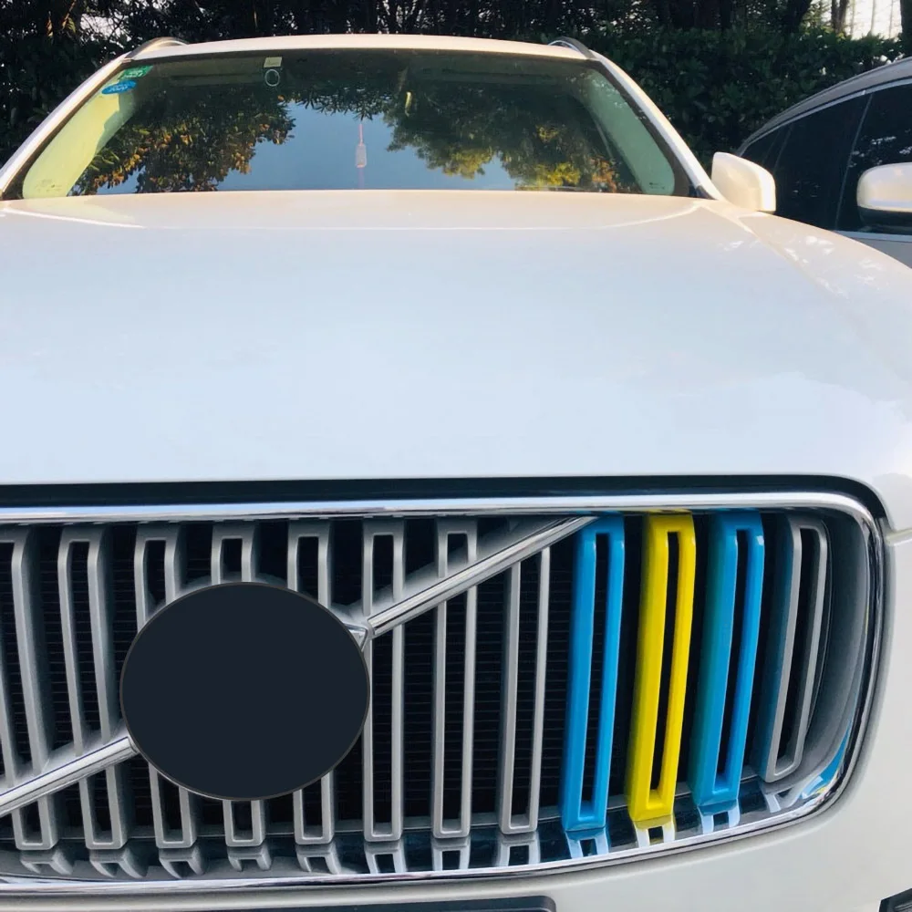 3 шт. автомобильный гриль трехцветные декоративные полосы для Volvo XC90
