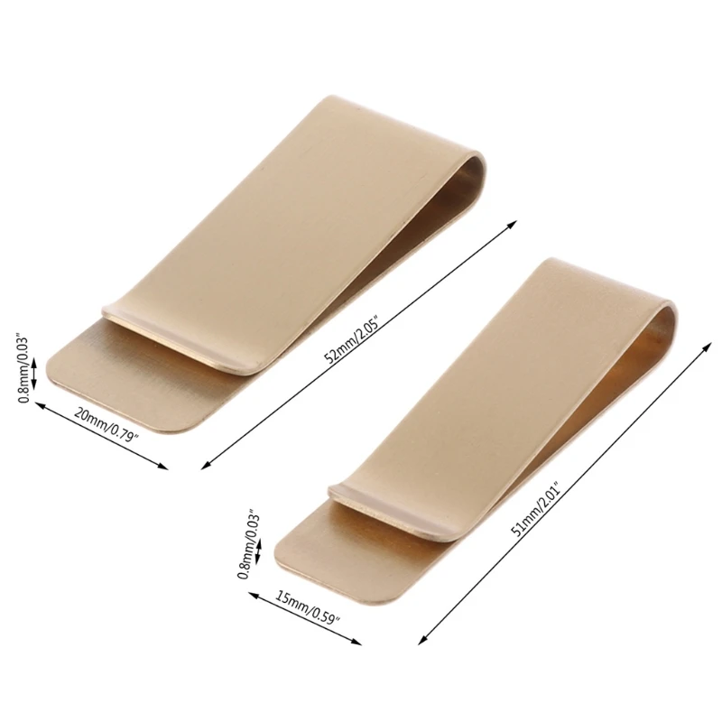 

Slim Pocket Brass Metal Clip Men Purse Credit Card Cash Clamp Money Clip Wallet