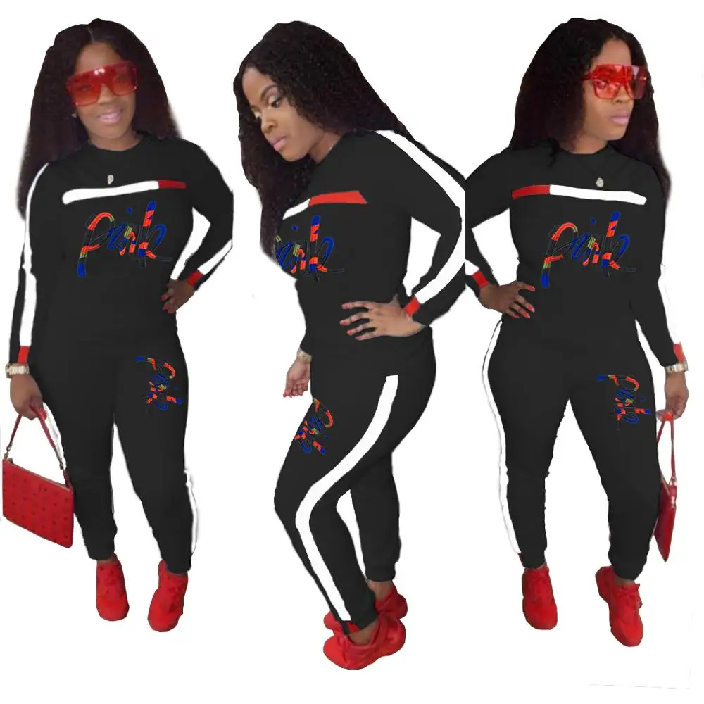 2 шт. женский спортивный костюм набор дамы 2020 новый бренд осень длинный рукав