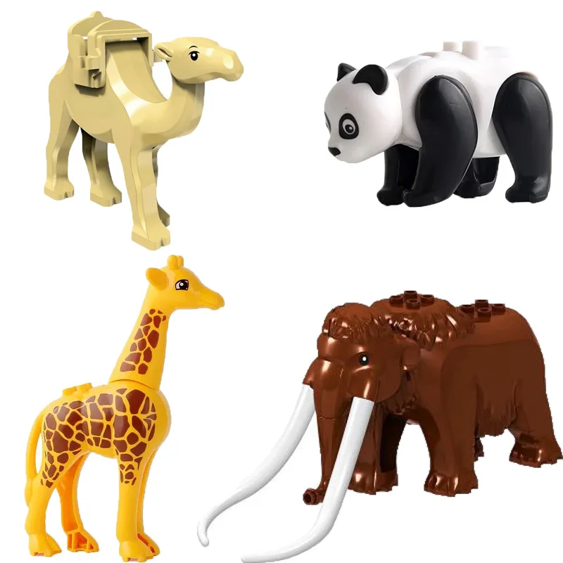 Детский конструктор сделай сам луг животные слон жираф панда верблюд наборы