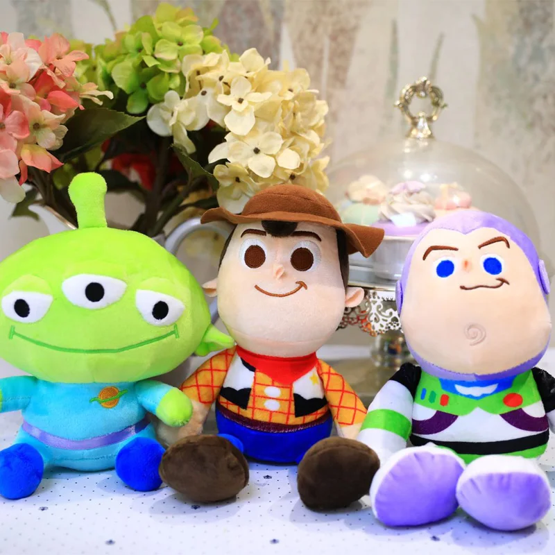 

12Pcs/Lot 20cm Toy Story Woody Buzz Lightyear Alien Cowboy Astronauts Plush Pendant Keychain Soft Stuffed Dolls Kids Toys Gift