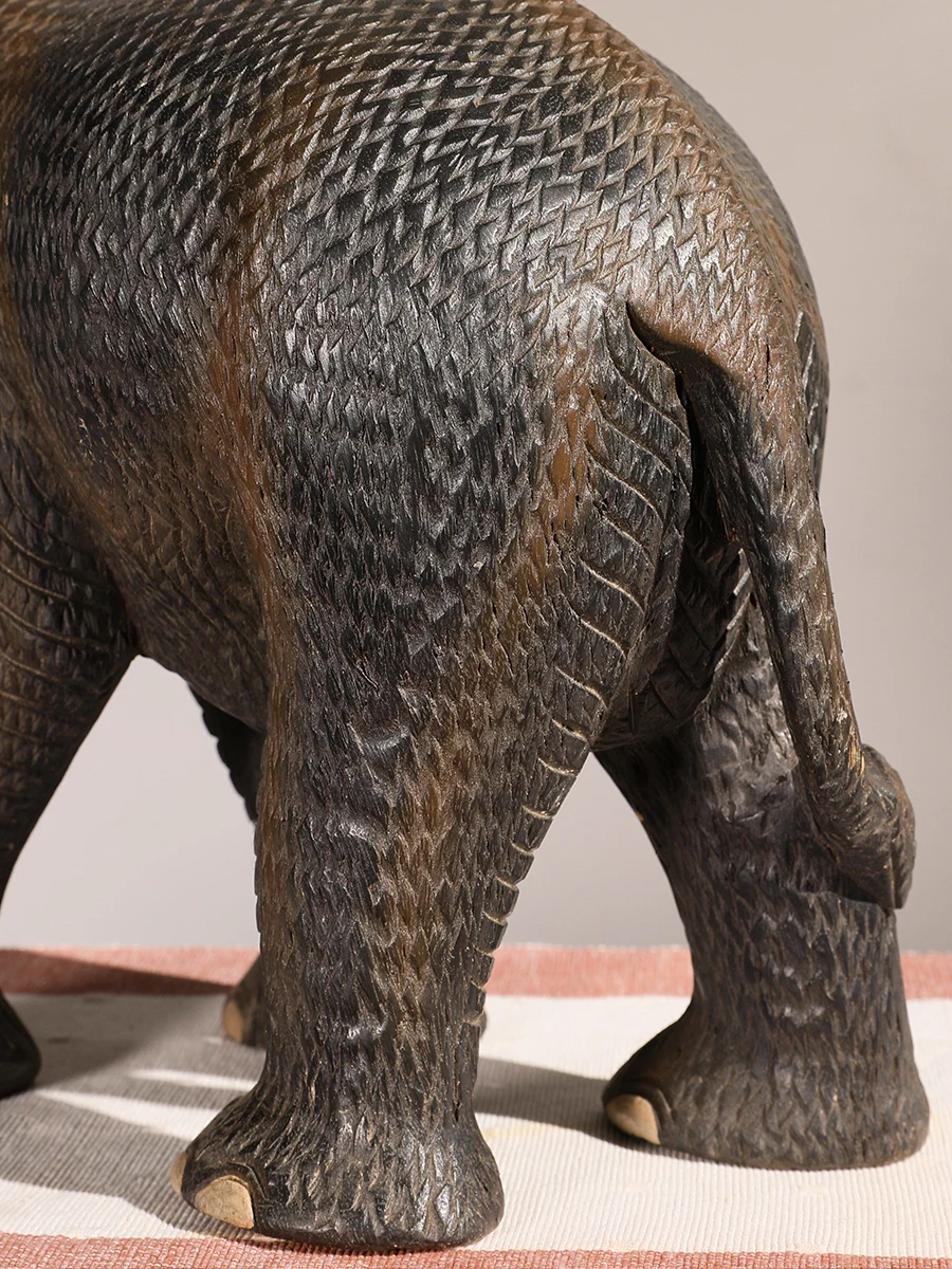 

Decoration Solid Wood Elephant Decoration Living Room Fortune Town House Home Wood Carving Crafts