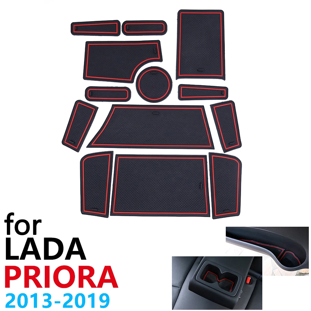 Противоскользящий резиновый коврик для чашки Lada Priora VAZ 2013 ~ 2019 2014 2016 2018 аксессуары