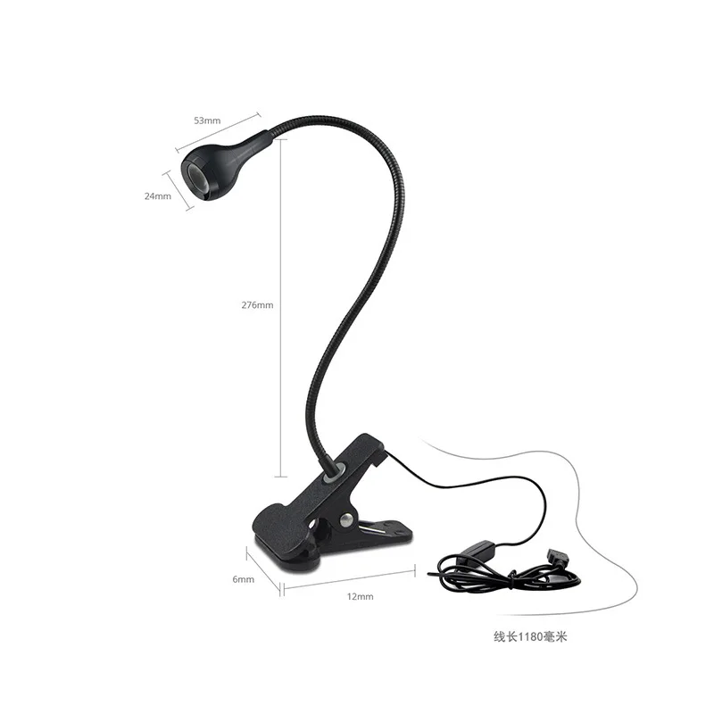 

LED USB Reading lamp Book light Ultra Bright Flexible Bending Table Desk Lamp Bedside for Notebook PC Computer With Holder Clip