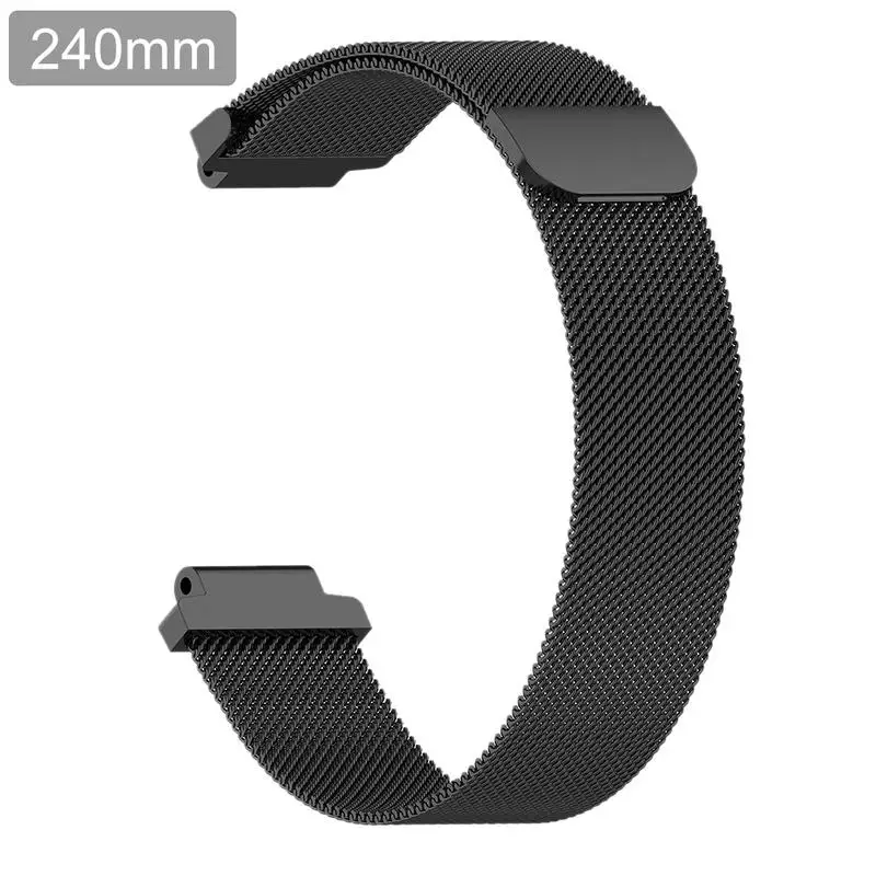 Black Ремешок для смарт-часов Garmin Forerunner 220 230 235 630 620 735 235 подход S20 S5 S6 ремешок для наручных часов Apple Watch, Миланский Браслет с отверткой - Цвет: Black