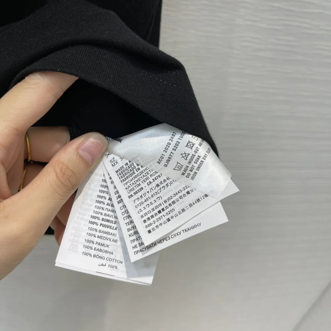 

High-end Brand Loose T-Shirts Women Summer Solid Color Short Sleeve Cotton Tops Runway Design Striped Print Casual T-Shirt Tops