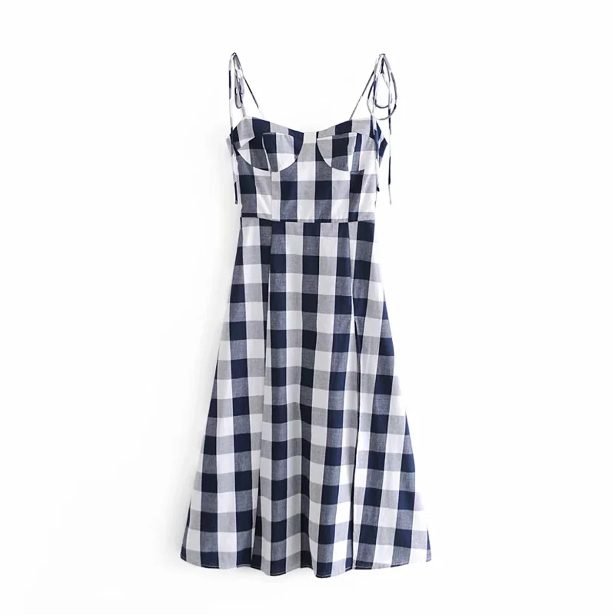 

Vintage Spaghetti Strap Sleeveless Midi Cami Dress DLQZ406