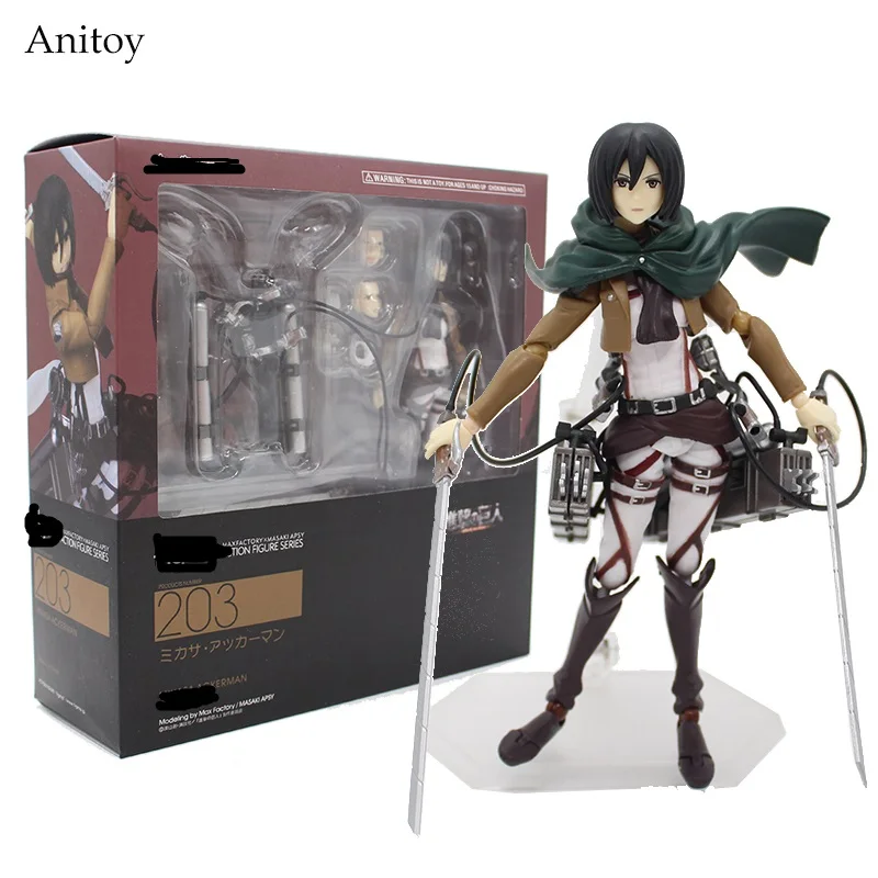 203 Атака на Титанов Eren Jaeger 207 Mikasa Ackerman 203 213 Mikasa Ackerman фигурка коллекционная игрушка 14 см - Цвет: 203