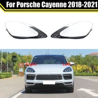 car replacement headlight case shell light lamp transparent lampshade lens glass cover for porsche cayenne 2018 2019 2020 2021