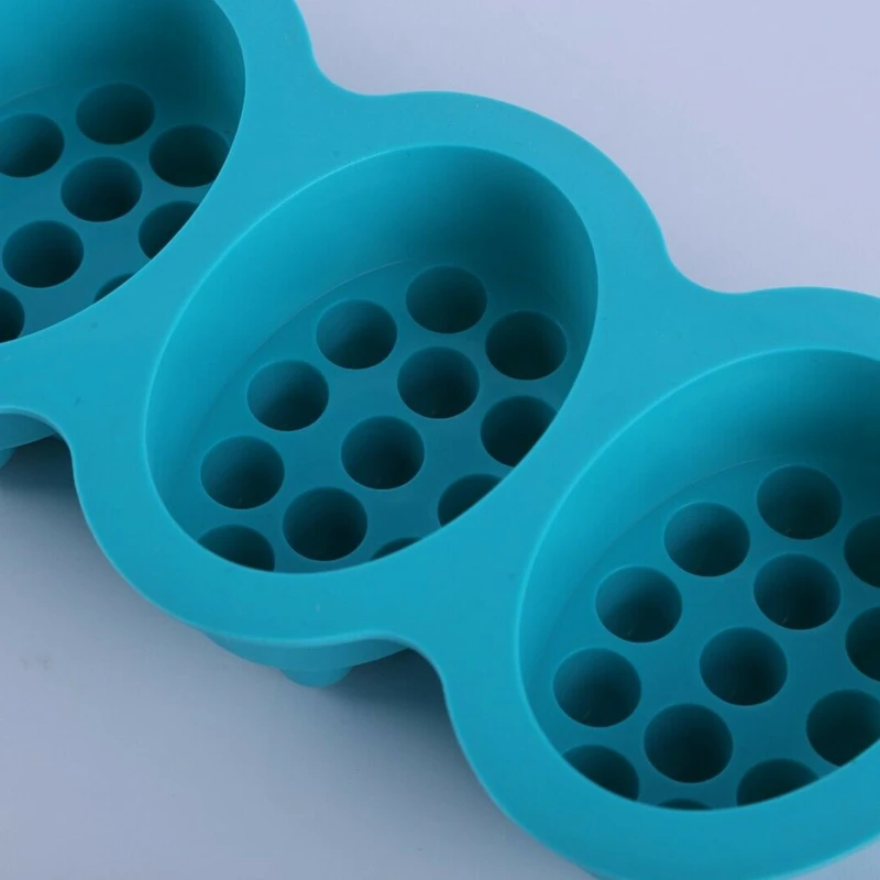 

4 Cavity Massage Bar Silicone Mold 3D for Pudding Soap Jelly Mould Tray Durable