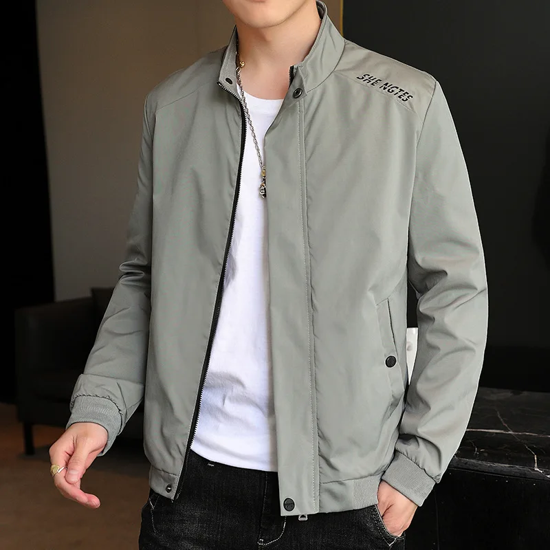 

Jacket men's spring and autumn 2021 new Korean version of the trend of casual all-match jacket baseball autumn clothes