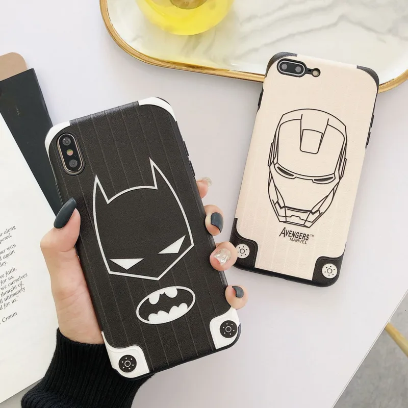 Мультфильм Железный человек Бэтмен мобильный корпус для iPhone11 X XS XR XSMax 8 7 6S плюс
