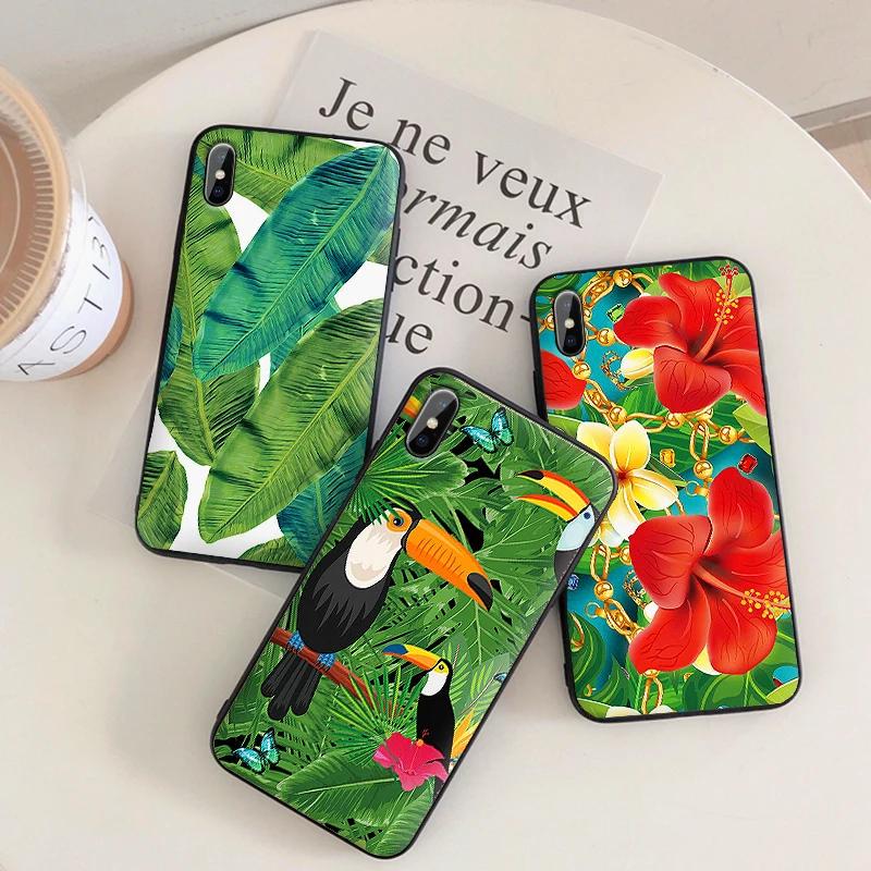 For Huawei Y6 Y7 Y5 Y9 Prime 2019 2018 2017 fashion Case Y 6 5 7 9 on huawi p9lite smart cover funda leaves green | Мобильные