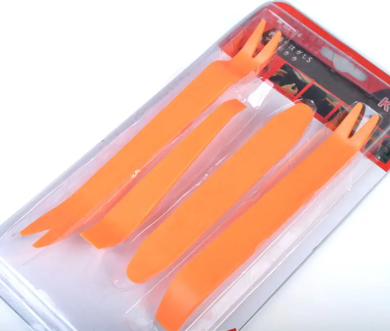 

4Pcs Portable Auto Car Radio Panel Door Clip Panel Trim Dash Audio Removal Installer Pry Kit Cleanup tools