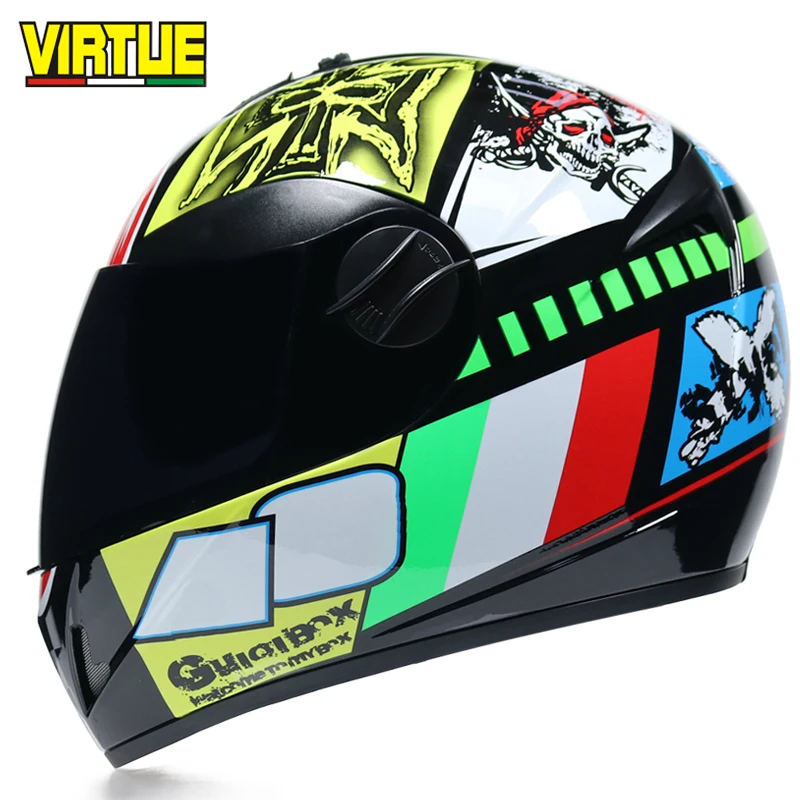 Мотоциклетный шлем с двойным объективом модульный гоночный на все лицо |