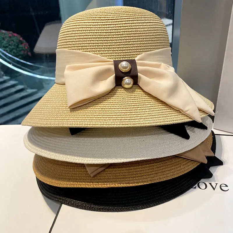 

Ladies Sun Fedora Hats Straw Hat European and American Retro Gold Braided Hat Female Sunshade Flat Cap Visors Hats
