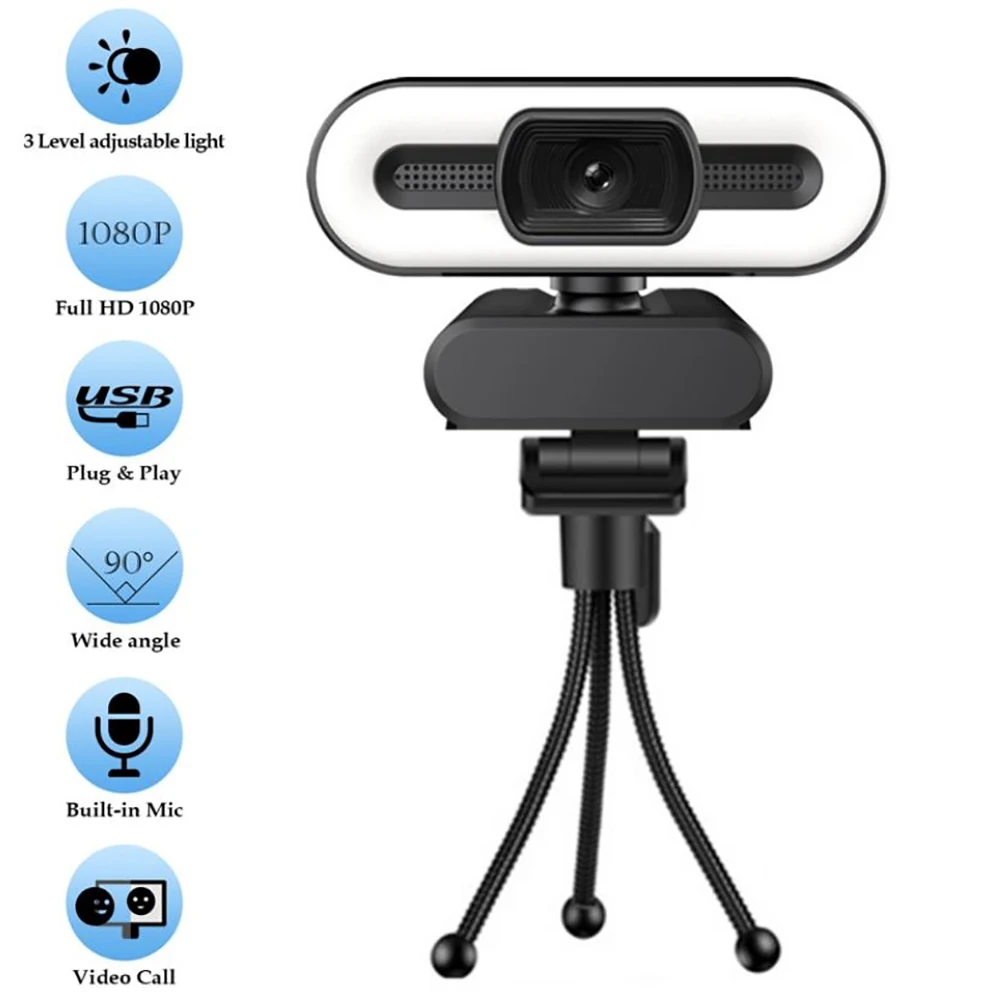 

Веб-камера HD 720P 1080P с микрофоном, Usb, 360 градусов