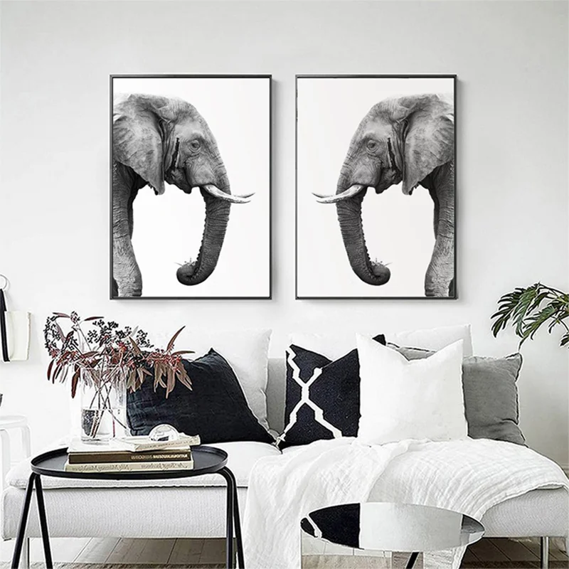 Домашнее украшение настенная Картина на холсте животное слон постеры в