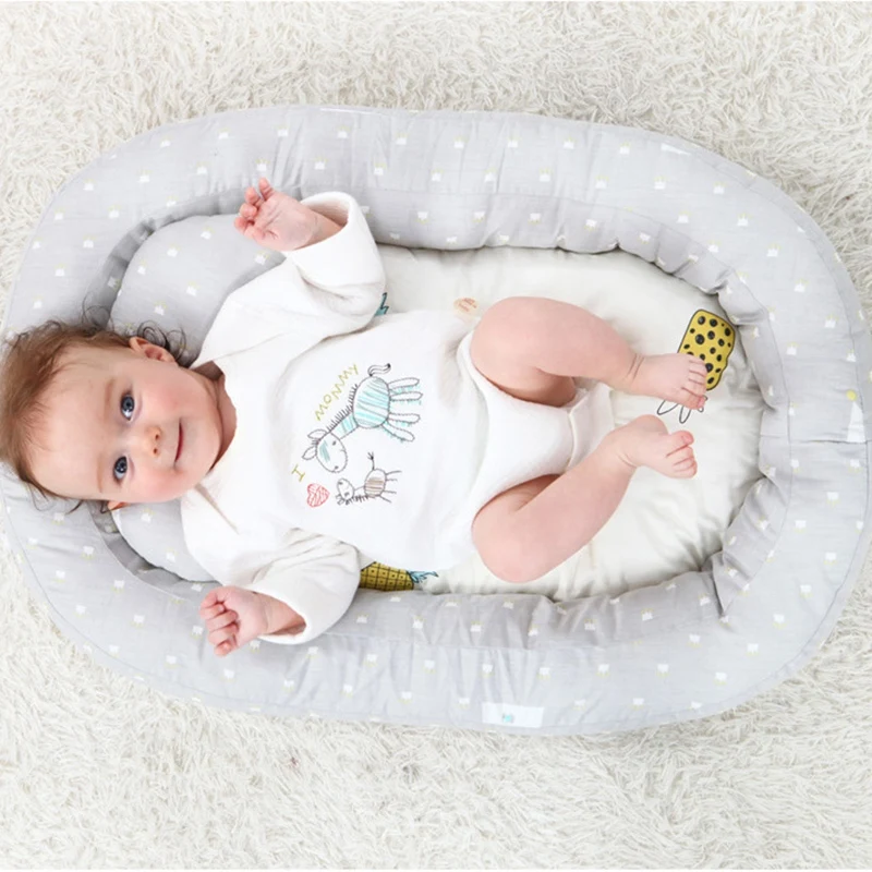 

Portable Baby Nest Bed Removable Travel Crib Nursery Infant Sleeping Cotton Toddler Cradle Bassinet Independently Adaptability