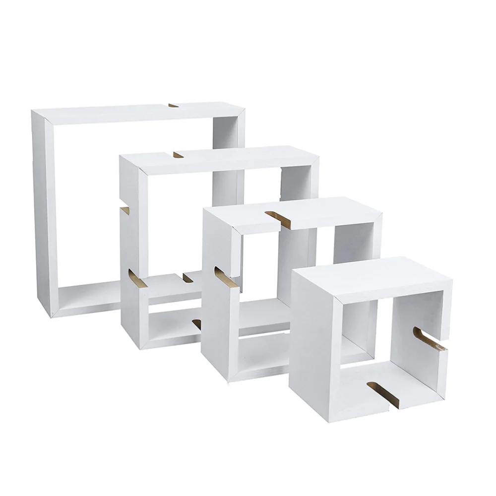 

1pc Four-in-one Wall Cabinet Delicate Home Decor Wall Cabinet(White)