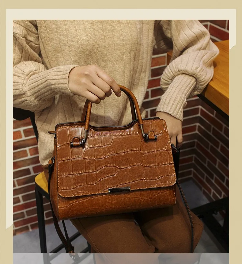 Женские сумки из натуральной кожи Промасленная Вощеная воловья кожа модная