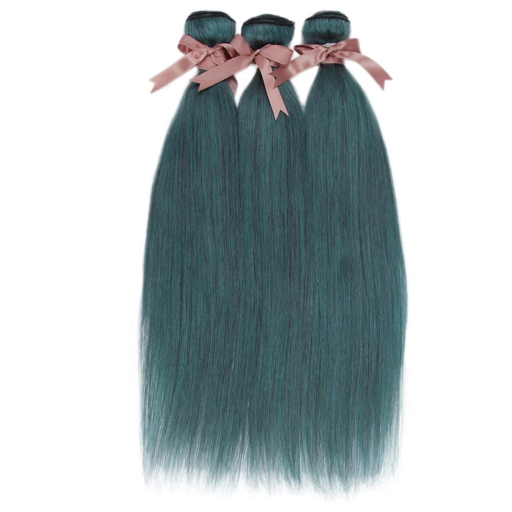 Styleicon Blue Human Hair Silk Straight Hair Bundles 26 Inch 100% Remy Brazilian hair weave bundles 1/3/4 Hair Bundles от AliExpress WW