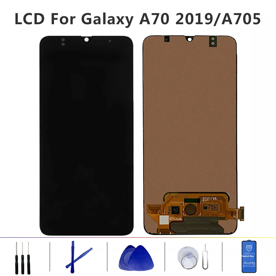 Оригинальный супер AMOLED lcd для samsung Galaxy A70 2019 A705 A705F SM A705DS кодирующий