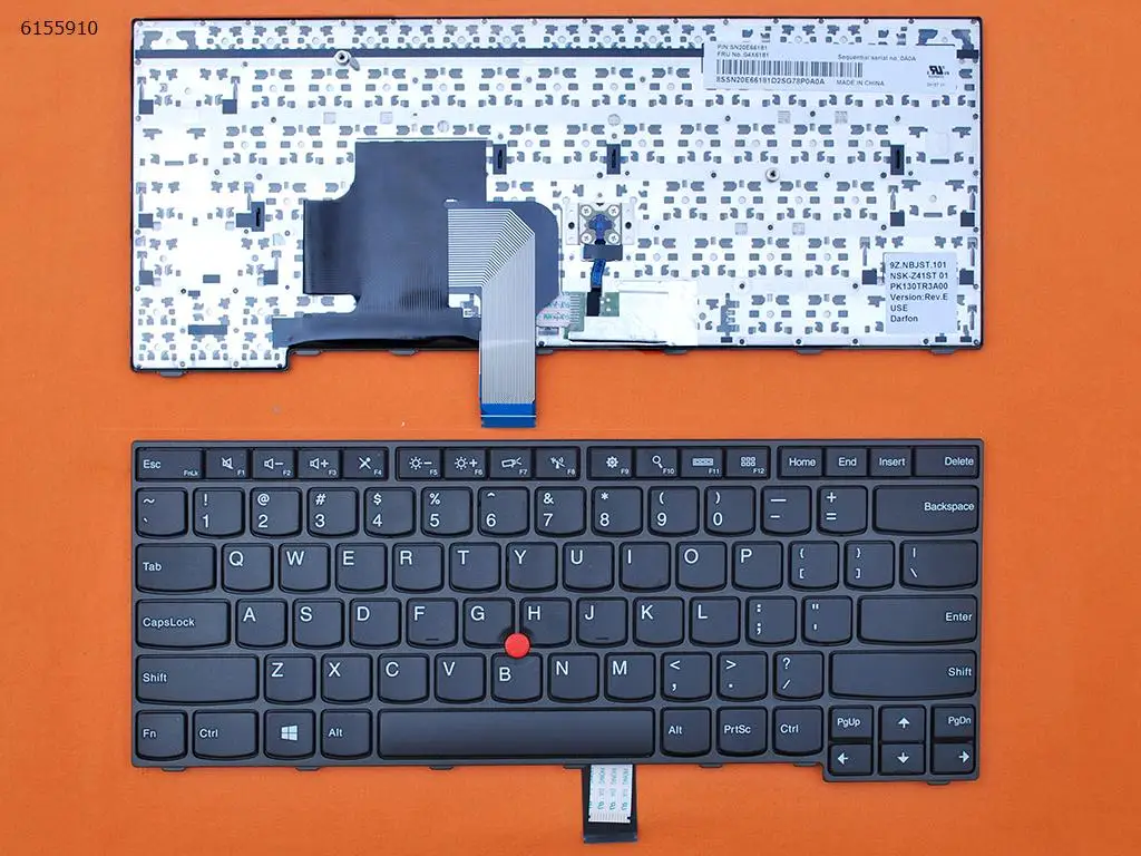 

US New Replacement Keyboard for Lenovo Thinkpad E450 E455 E450C E460 E465 Laptop Black with Pointer
