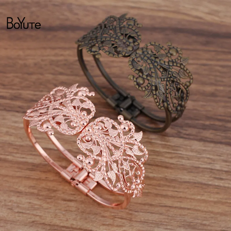 BoYuTe (2 шт./лот) 52*65 мм металлическая латунная основа для браслета сделай сам