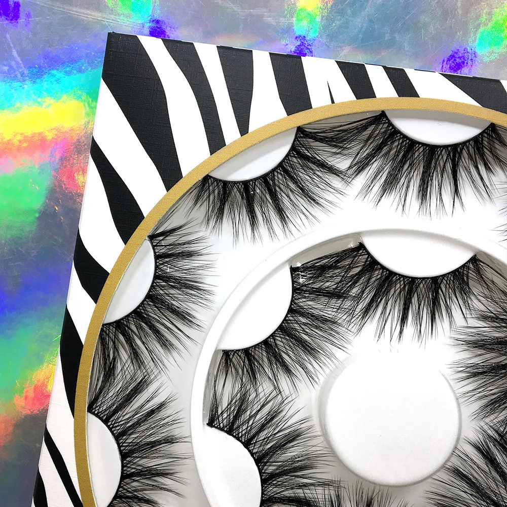 8 пар 4D норковые ресницы пушистые многослойные натуральные длинные Объемные