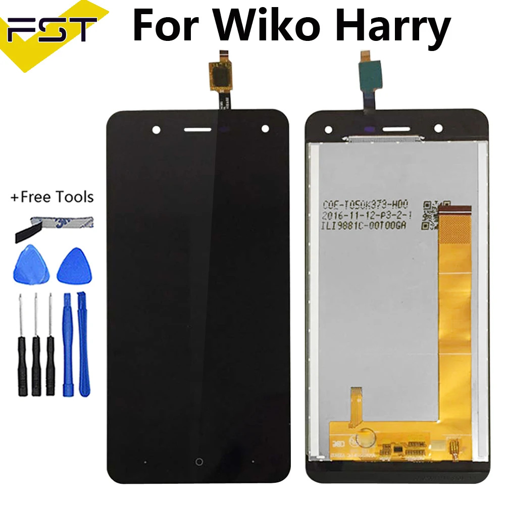 Для Wiko Гарри ЖК дисплей Дисплей и кодирующий преобразователь сенсорного экрана в