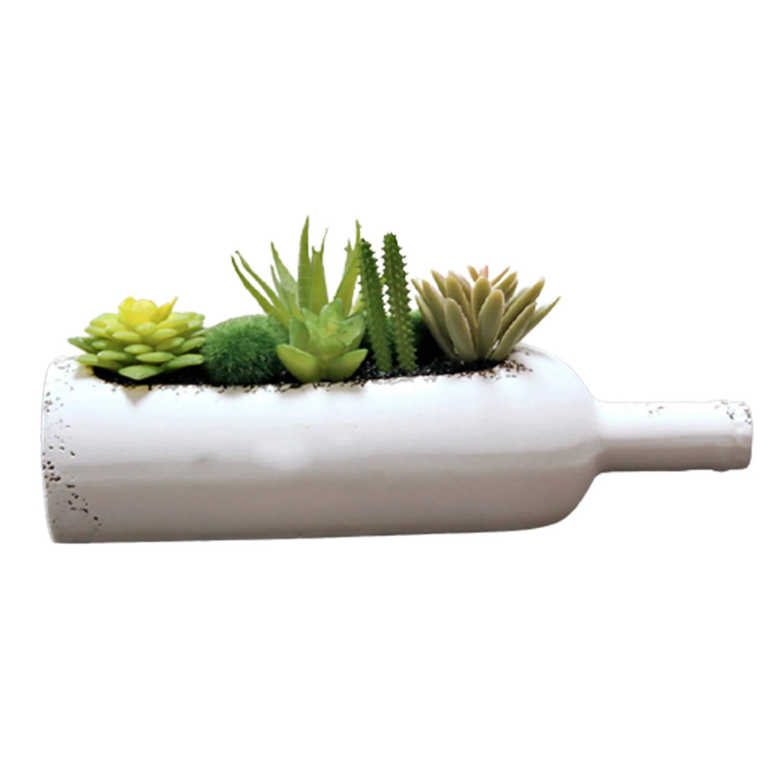

Green Plant Potted Wine Bottle Cola Bottle Decoration Ornaments Succulent Combination Flower Pot Simulation Plant FHJ889