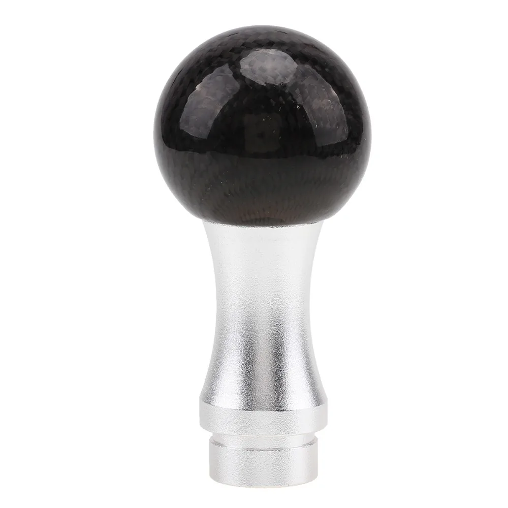 POSSBAY Car Gear Shift Knob Shifter Lever Knobs Black/Silver Carbon Fiber Head Handball Auto Interior Accessories | Автомобили и