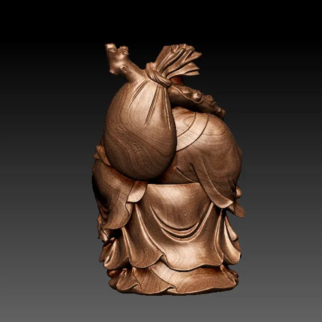 Новая креативная 3D модель для ЧПУ или принтеров в формате STL Maitreya Buddha с сумкой
