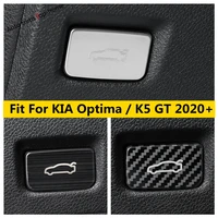 rear trunk tail gate switch control button decor frame cover trim stainless steel accessories for kia optima k5 gt 2020 2022