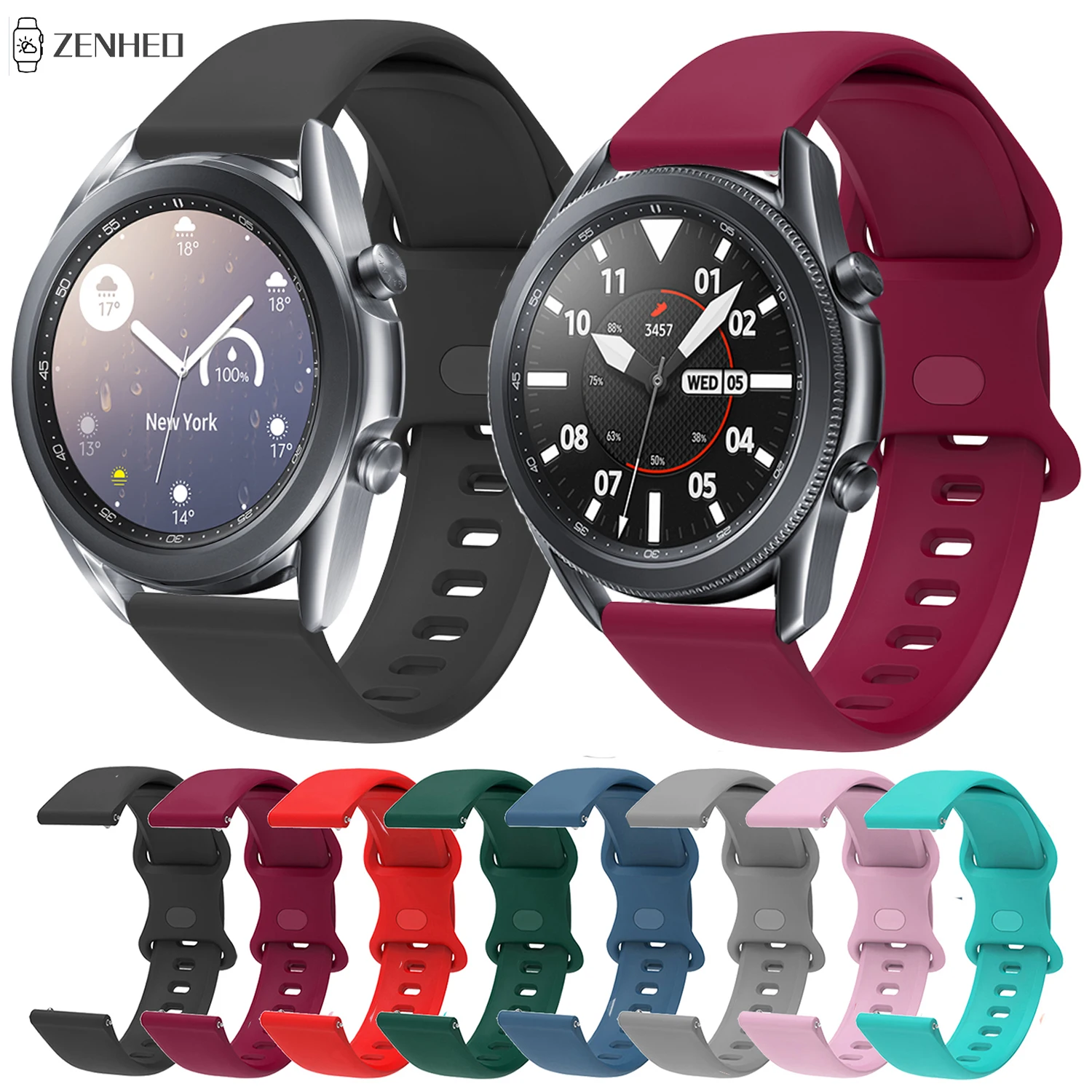 

Ремешок силиконовый для Samsung Galaxy Watch 3 41 мм 45 мм, сменный Браслет для Samsung Galaxy Watch 3/Galaxy Watch 42 мм 46 мм