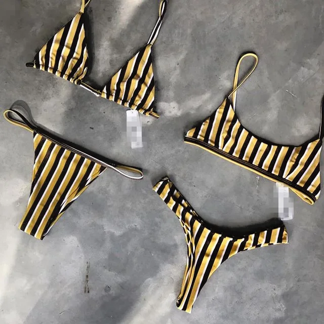 

2020, новый купальный костюм, в желтую морскую полоску, сексуальный купальник бикини для женщин, купальный костюм для женщин, танкини, купальн...
