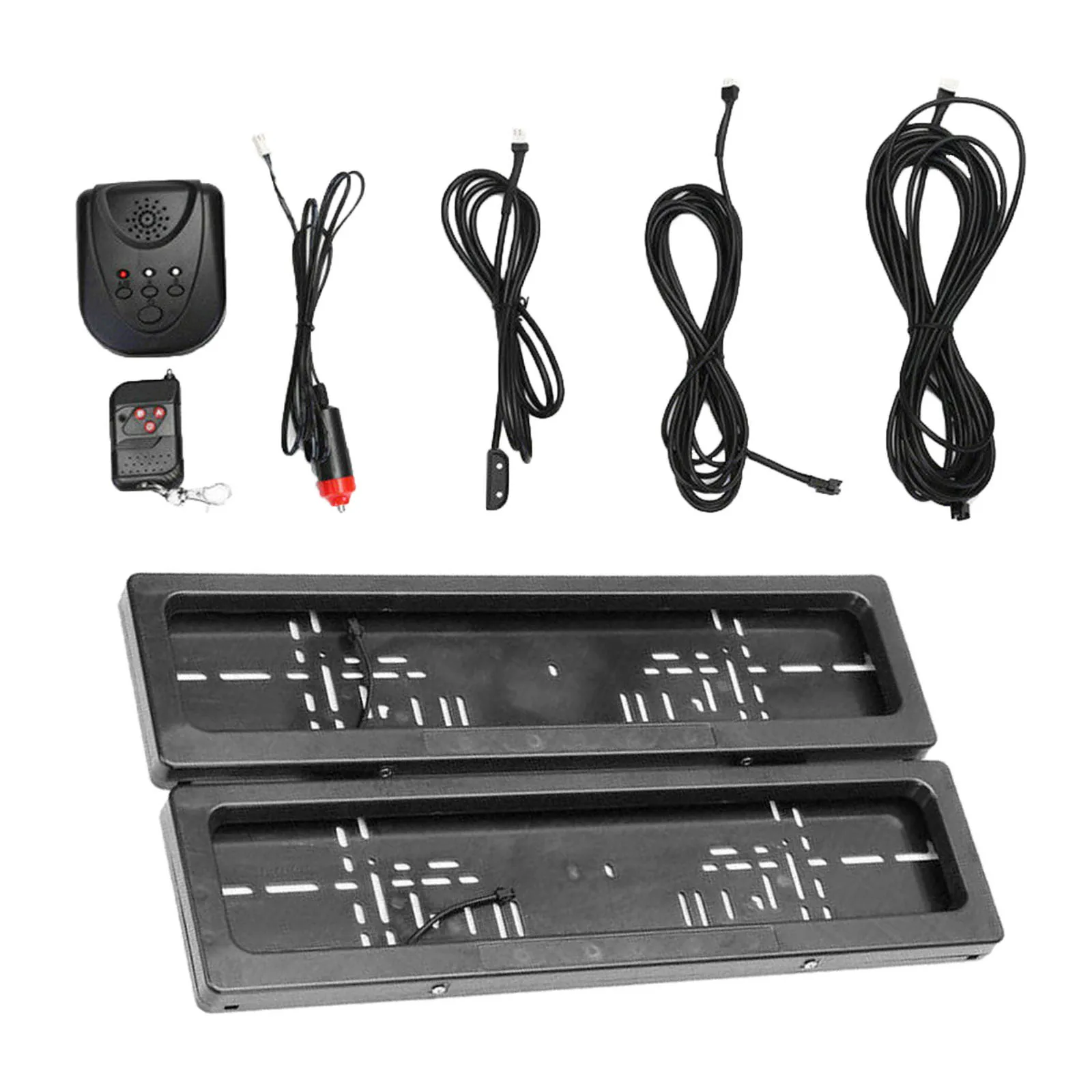 

Kit European Size License Plate Frame Cover Up Roller Protect High Quality, Provides Strong and Durable Protection