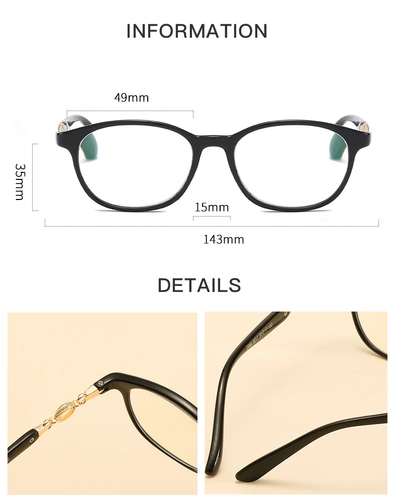 

2020 Fashionable Reading Glasses Anti Blue-ray Eyeglasses Unisex Metal Insert Presbyopic Glasses +1.0 +1.5 +2.0 +2.5 +3.0 +3.5