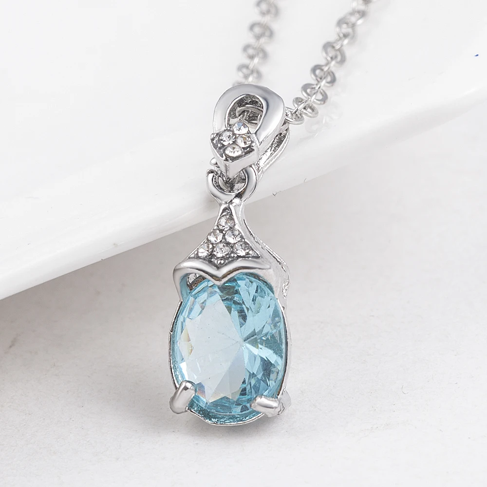 Модное ожерелье-цепочка с подвеской в форме капли воды женское элегантное