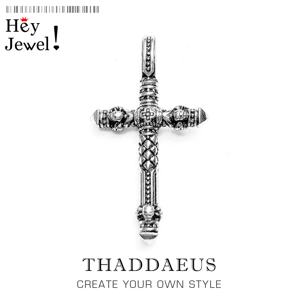 

Pendant Cross,2019 Brand New Fashion Faith Jewelry Europe Bijoux Accessories Rhodium Plated Gift For Woman & Rebel Men
