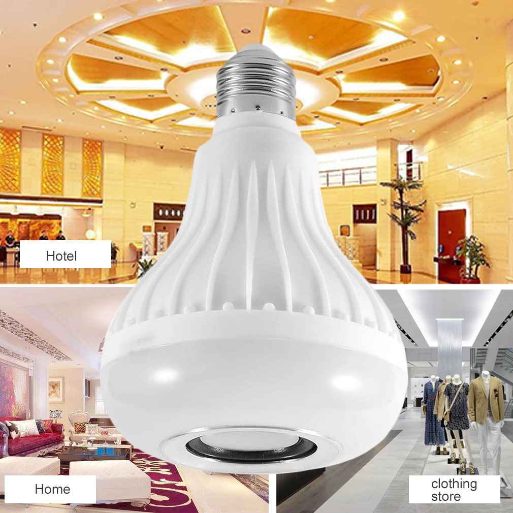 Умный беспроводной Bluetooth светодиодный стерео аудио динамик RGB красочные лампы 12