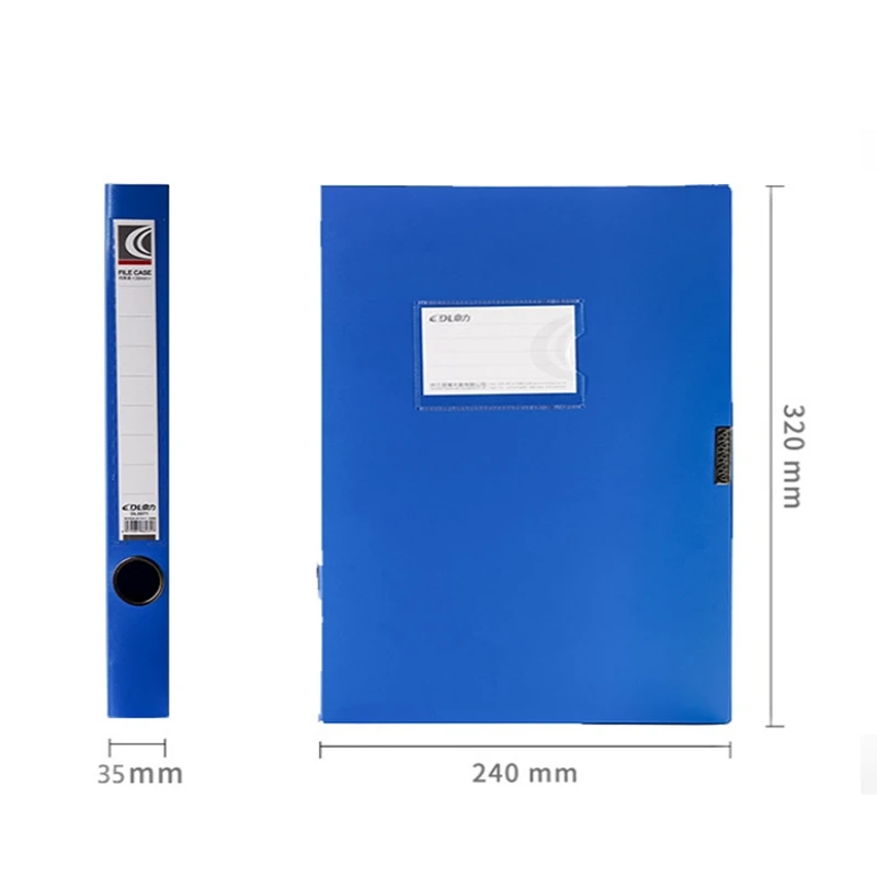 

DL DINGLI File Case 35 Mm PP Plastic Box Blue, Pack Of 5