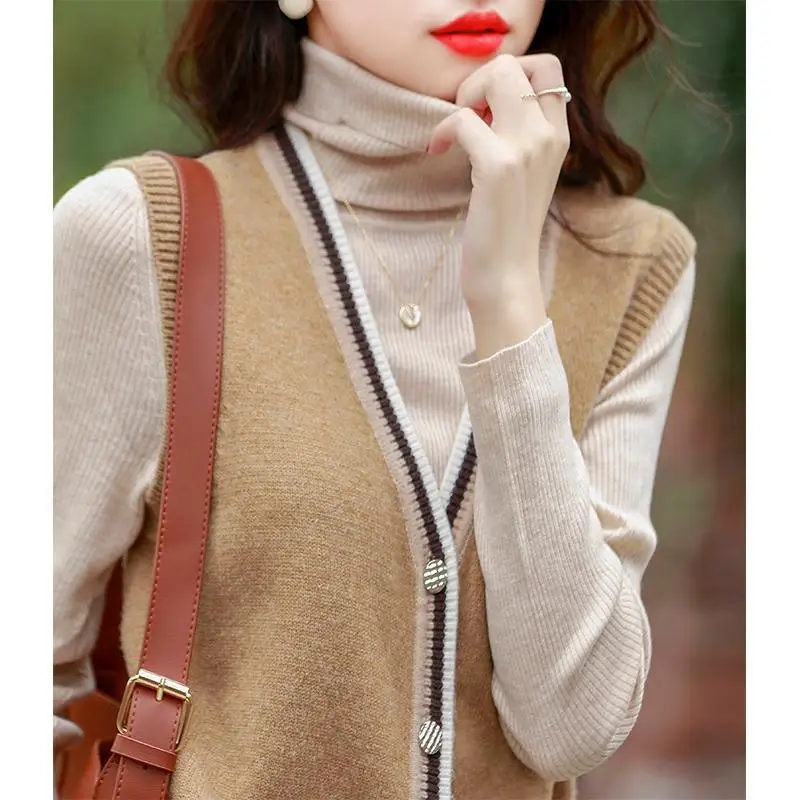 

2021 Spring and Autumn Winter New Fashion Joker Cardigan Vest Jacket Women's Shirt