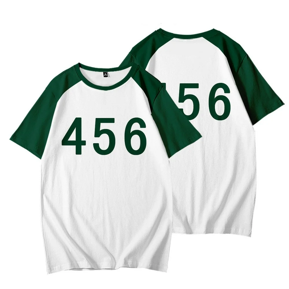 

Squid game squid game Raglan T-shirt Park haixiu Korean drama same 218 sportswear loose and comfortable