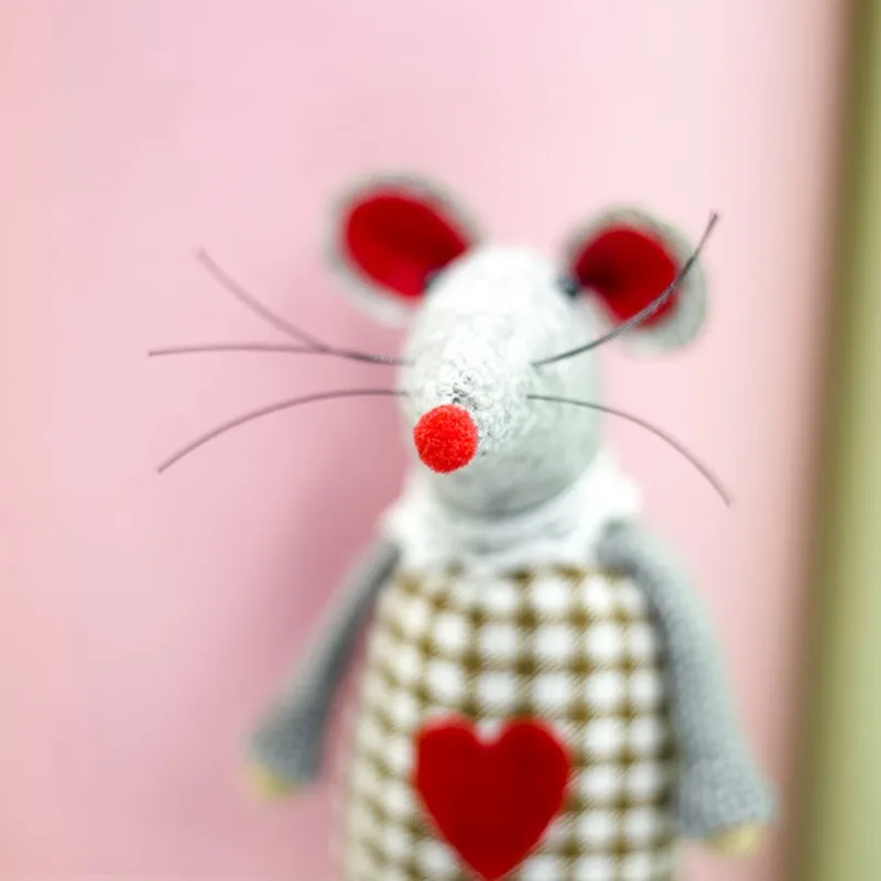 Christmas Decoration Pendant Cute Mouse Plush Doll House Ornaments Christmas Tree Creative Decorative Accessories