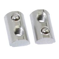 20pcs 3030 cnc m4 m5 m6 m8 half round elasticity spring nut ball nut for 3030 series aluminum extrusion profile